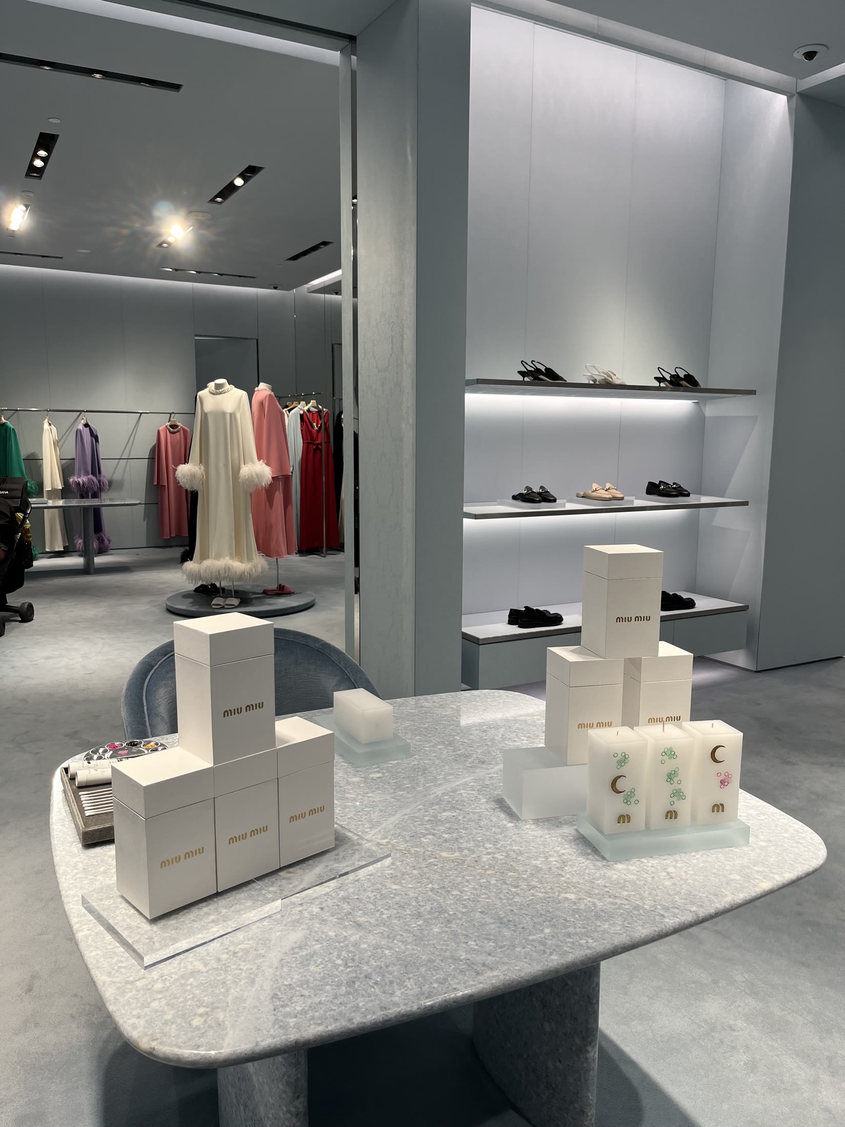 Completed Miu Miu artist activation arranged inside the store