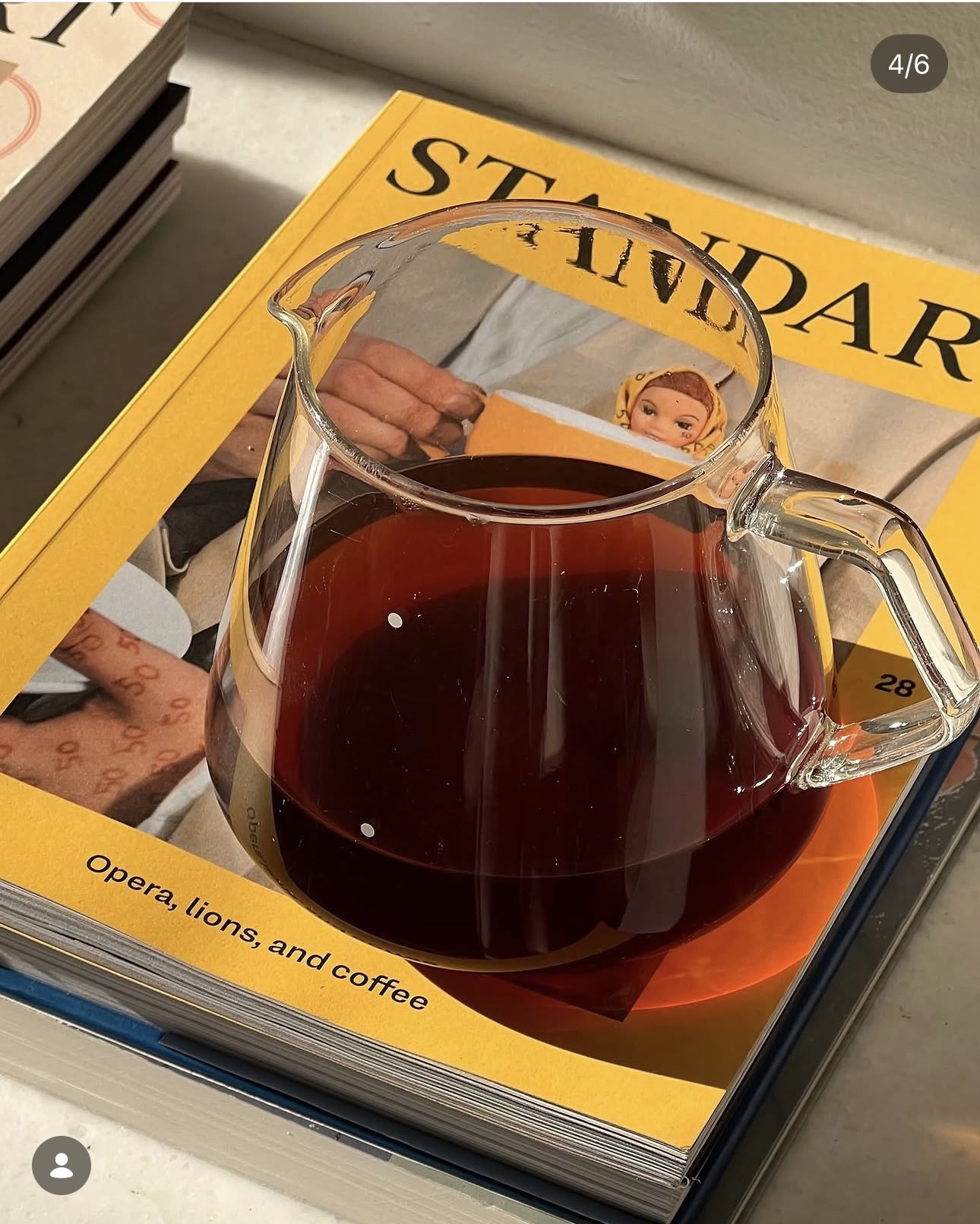 Standart issue 28 photographed with a glass coffee carafe